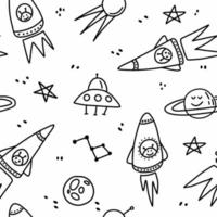 Children's pattern with funny rockets vector