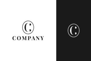 simple minimal modern initial c monogram logo design vector