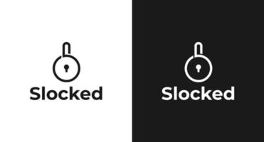 letter s and padlock logo design vector