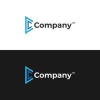 modern letter c horizontal logo design vector