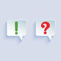 Interrogative and question mark in speech bubble icon vector