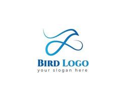 Flying Bird Logo S Letter Infinite Abstract Design vector