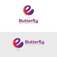 E Letter Butterfly Branding Logo Template vector