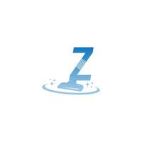 Cleaning service logo illustration with letter Z  icon template vector