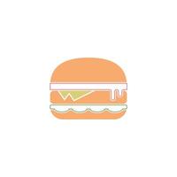 vector de plantilla de diseño de ilustración de icono de hamburguesa