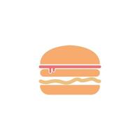 vector de plantilla de diseño de ilustración de icono de hamburguesa