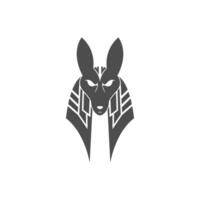 plantilla de ilustración de diseño de logotipo de icono de anubis vector