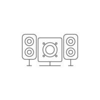 Speaker subwoofer icon design template illustration vector