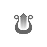 Harp musical instrument icon illustration vector