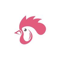 vector de plantilla de ilustración de diseño de logotipo de icono de animal de pollo