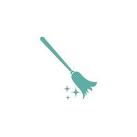 Broom icon logo design illustration template