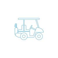Ilustración del concepto de diseño de icono de carrito de golf vector