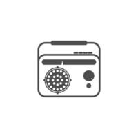 plantilla de ilustración de diseño plano de icono de radio vector