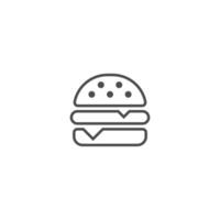 vector de plantilla de diseño de ilustración de icono de hamburguesa