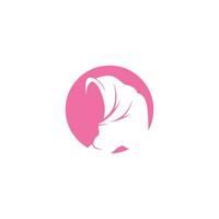 Hijab logo icon illustration design template vector