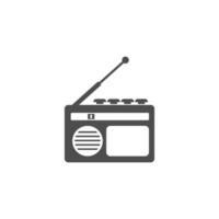 Radio icon flat design illustration template vector