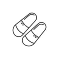 plantilla de ilustración de diseño de logotipo de icono de zapatillas vector