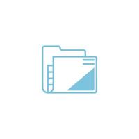 Folder icon flat design template vector