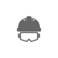 ilustración de diseño de icono de construcción de gafas de seguridad vector