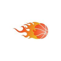 plantilla de ilustración de diseño de logotipo de icono de baloncesto vector