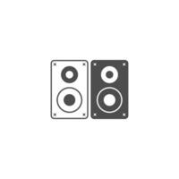 ilustración de plantilla de diseño de icono de subwoofer de altavoz vector