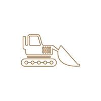 Excavator icon design illustration template vector