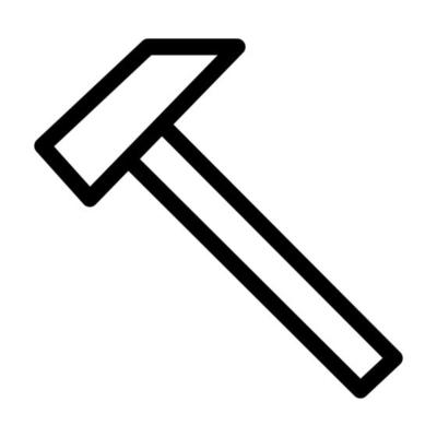 illustration of hammer icon