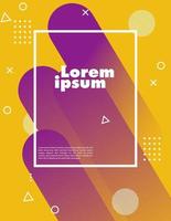 Poster background with bright gradients, various elements and text layouts vector