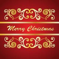 Christmas card. Golden lettering on snow background vector