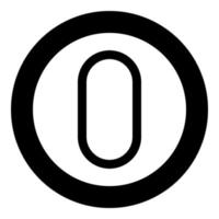 Belt for wheel washing machine toothless icon in circle round black color vector illustration image solid outline style