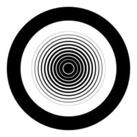 Radio wave wireless icon in circle round black color vector illustration image solid outline style