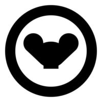 Barish nut icon in circle round black color vector illustration image solid outline style