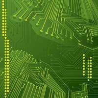 Green printed circuit board vector illustration
