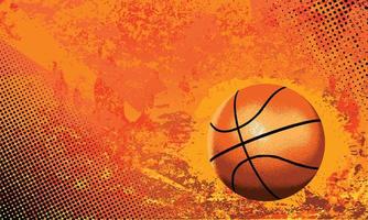 diseño de plantilla de póster de baloncesto con efecto de fuego.
