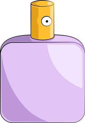 Single element Perfume. Draw illustration in color
