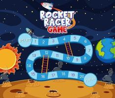 Game template with space theme background vector