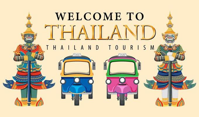 Thailand iconic tourism attraction background