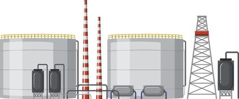 Oil industry factory cartoon design vector