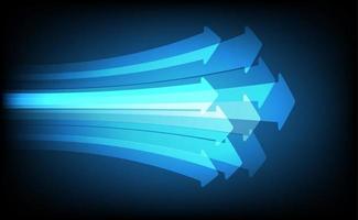 Arrow, blue Light Abstract Technology background for computer graphic website internet and technology. vector