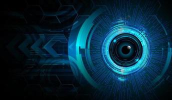 eye cyber circuit future technology concept background vector