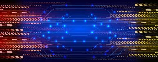 Fondo de concepto de tecnología futura de circuito cibernético vector