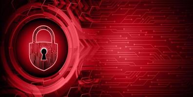 Closed Padlock on digital background, cyber security vector