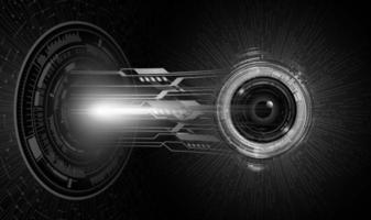 eye cyber circuit future technology concept background vector