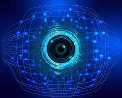 eye cyber circuit future technology concept background vector