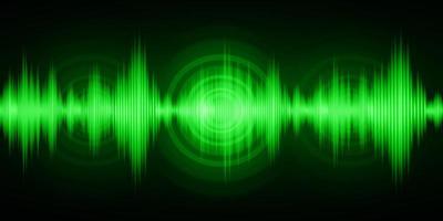 Sound waves oscillating dark light vector