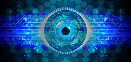 eye cyber circuit future technology concept background vector