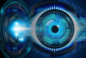 eye cyber circuit future technology concept background vector