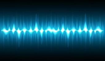 Sound waves oscillating dark light vector