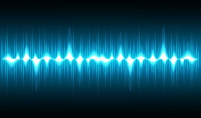 Sound waves oscillating dark light