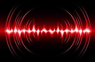 Sound waves oscillating dark light vector